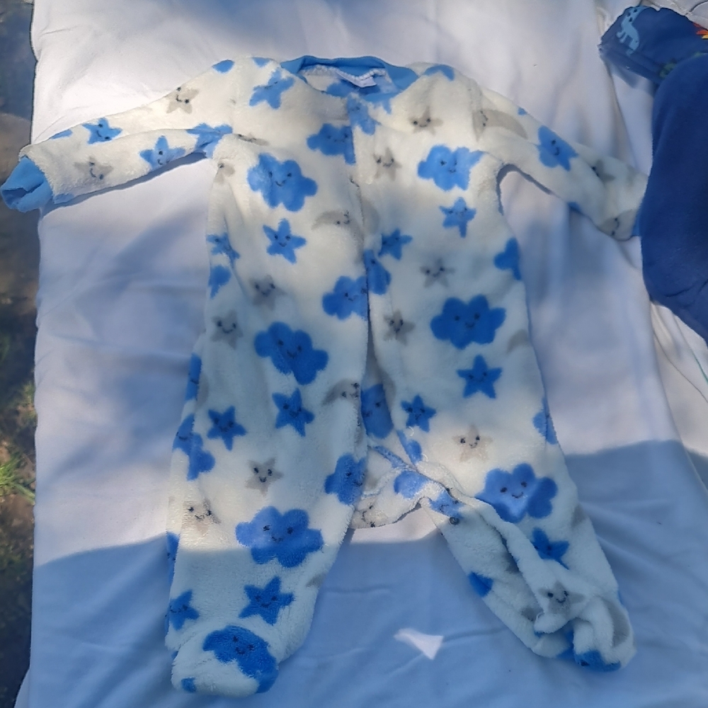 Cozy Blue Floral Kids One Piece